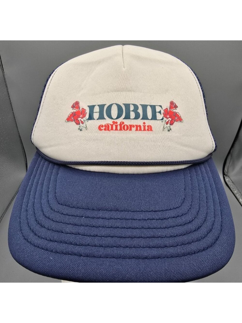 Hobie California Distressed Blue & White Snapback Pacific Headwear Trucker Hat
